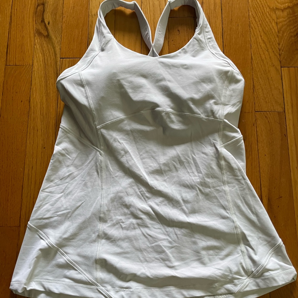 Lululemon white tank top size 10